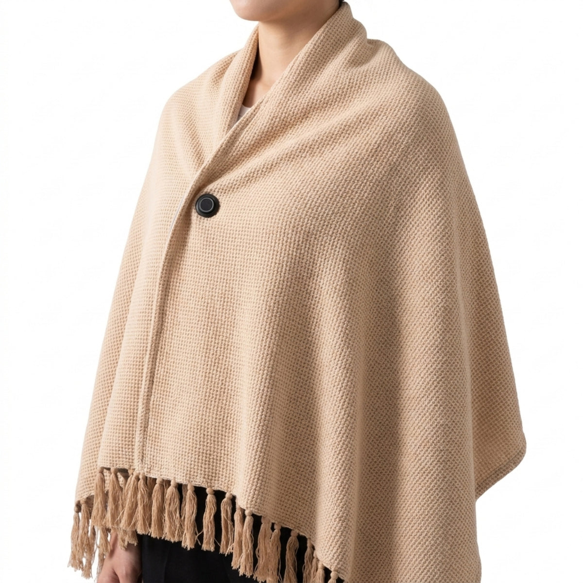 Cosy Hands-Free USB Heated Shawl - Textured Comfort - Demo Ozerty