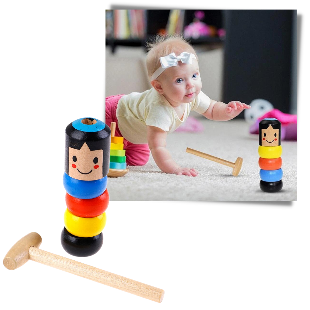 Magic Unbreakable Wooden Man Toy