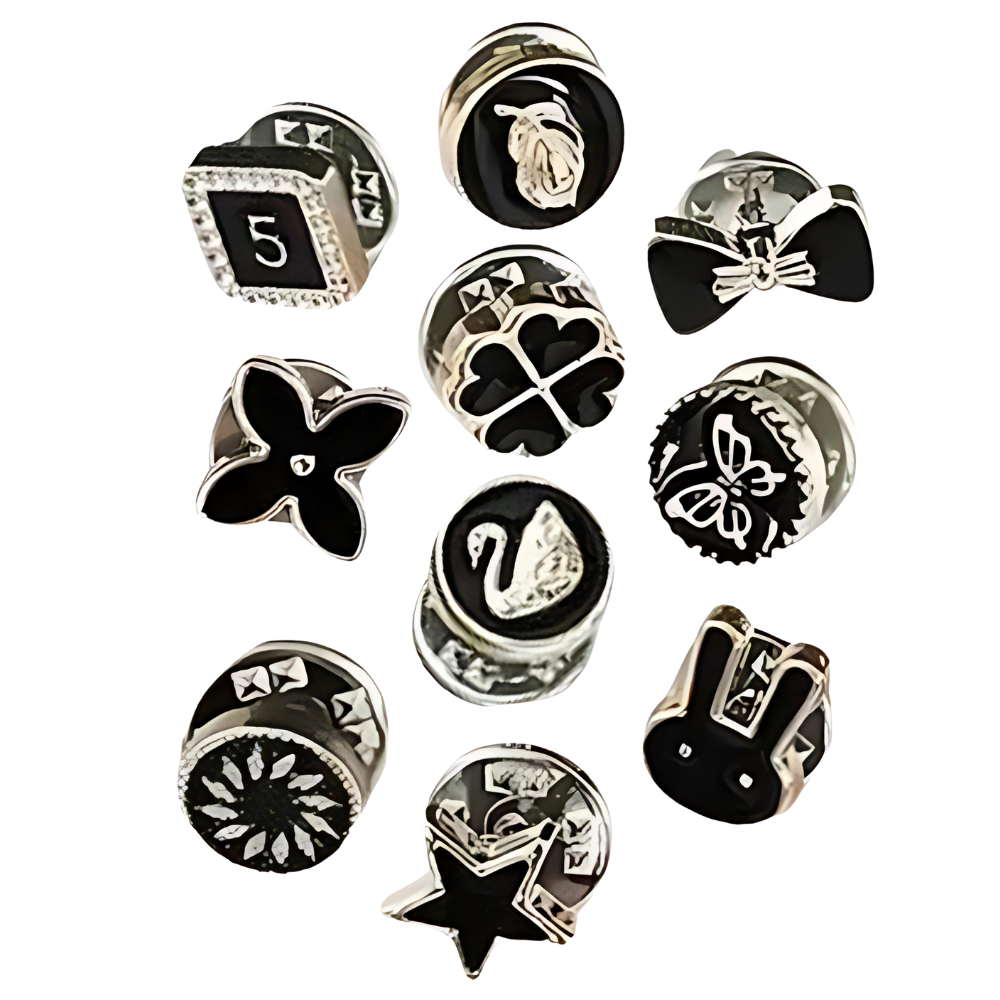 Elegant No-Sew Button Brooch Pins