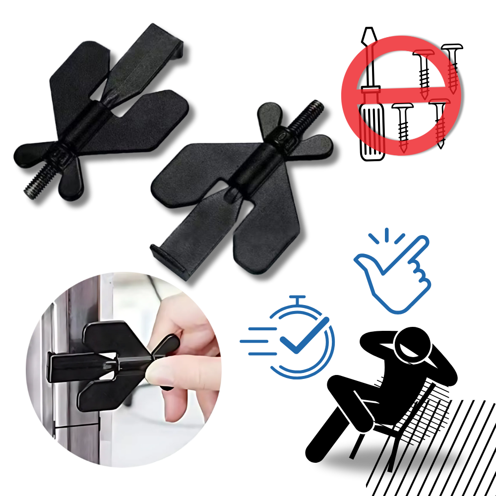Universal No Drilling Travel Door Lock - Ozerty